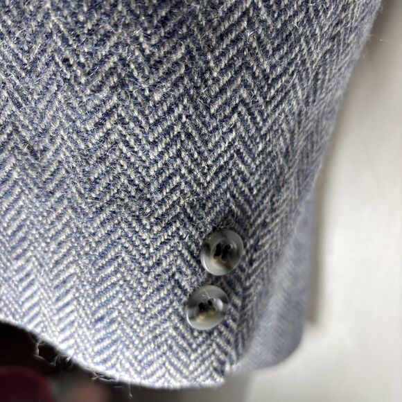 Donegal Mist Men's Sport Coat 42L Handwoven Cashmere Mohair Wool Herringbone - Picture 5 of 16